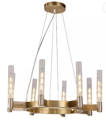 Ordo 65 cm - nowoczesny żyrandol złoto tuby szklane Iluminar