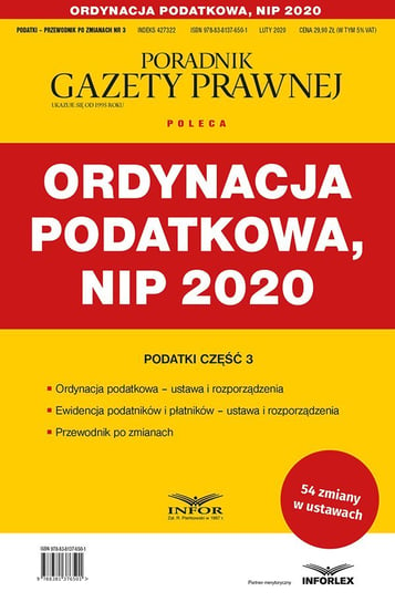 Ordynacja podatkowa, NIP 2020 Opracowanie zbiorowe