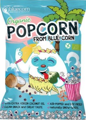 Organic, Popcorn, 20 g BLUECORN