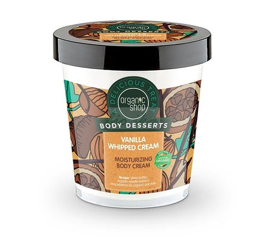 Organic Shop, Body Desserts, krem do ciała nawilżający Vanilia Whipped Cream, 450 ml Organic Shop