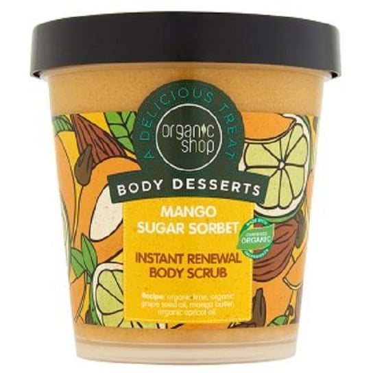 Organic Shop, Body Desserts, scrub do ciała Mango Sugar Sorbet, 450 ml Organic Shop