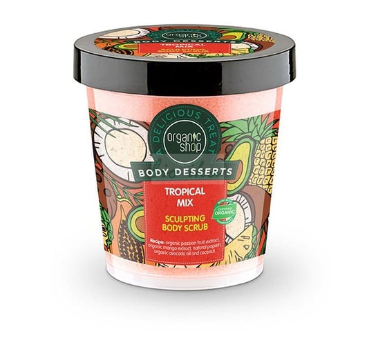 Organic Shop, Body Desserts, scrub do ciała rzeźbiący Tropical Mix, 450 ml Organic Shop