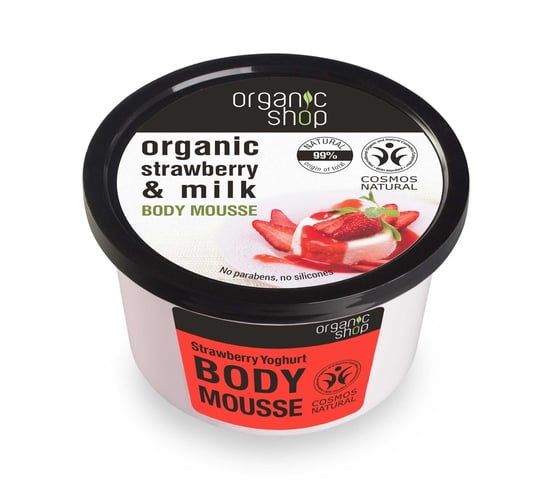 Organic Shop, mus do ciała Truskawkowy Jogurt, 250 ml Organic Shop