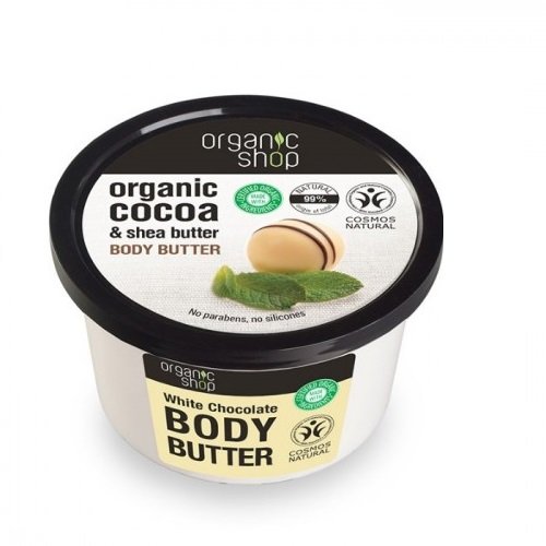 Organic Shop, Organic Shea & Cocoa Body Butter, masło do ciała Biała Czekolada, 250 ml Organic Shop