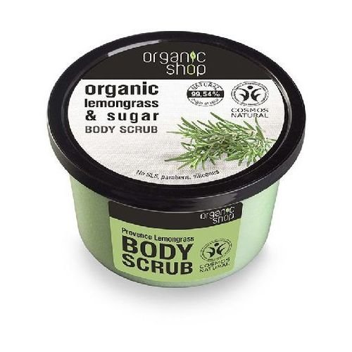 Organic Shop, scrub do ciała Trawa Cytrynowa i Cukier, 250 ml Organic Shop