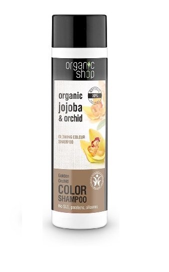 Organic Shop, szampon do włosów farbowanych i matowych Złota Orchidea, 280 ml Organic Shop