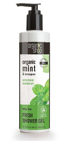 Organic Shop, żel pod prysznic odświeżający Miętowy Deszcz, 280 ml Organic Shop