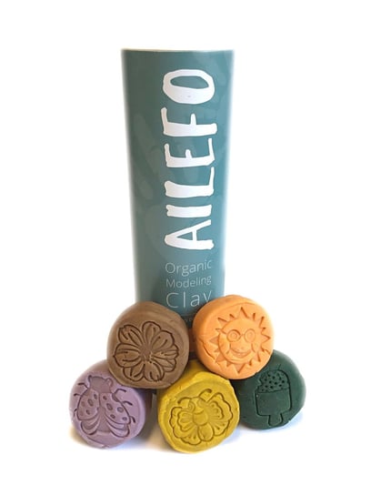 Organiczna Ciastolina Kolory Lasu 5 kolorów po 100g Ailefo AILEFO