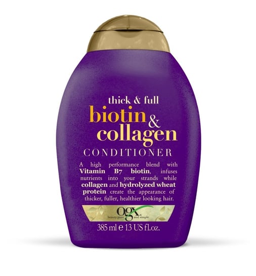Organix, Biotin & Collagen, odżywka z biotyną i kolagenem, 385 ml Organix