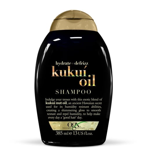 Organix, Kukui Oil, szampon nawilżający z olejkiem z orzechów kukui, 385 ml Organix