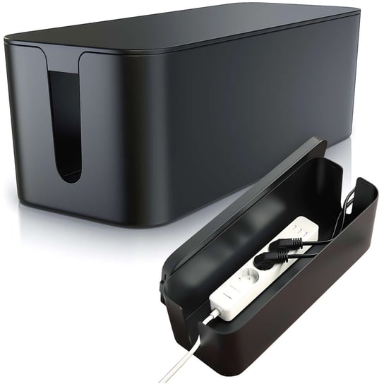 Organizer kabli biurkowy podłogowy pojemnik pudełko na kable listwy Alogy Box M 31cm Czarny Alogy