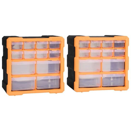 Organizery z 24 szufladkami VIDAXL, 2 szt., 26,5x16x26 cm vidaXL