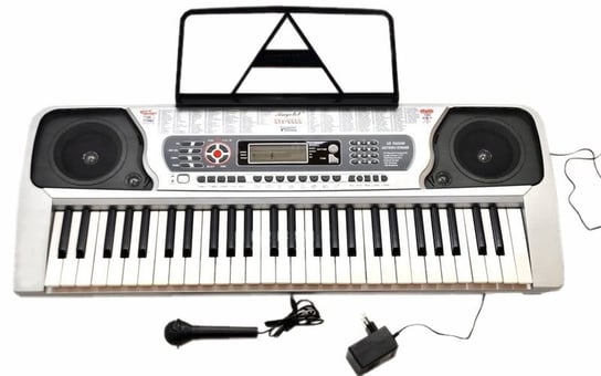 Organy keyboard + mikrofon + zasilacz Lean Toys