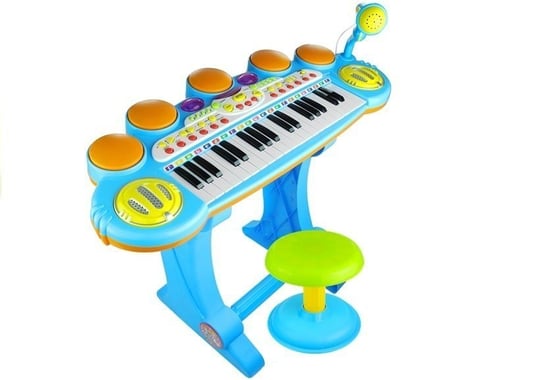 Organy Pianinko Keyboard Perkusja Stołek Import Leantoys Lean Toys