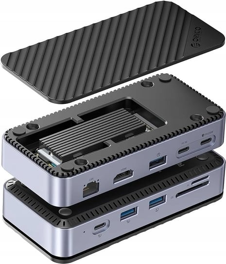 Orico kieszeń na dysk SSD NVMe i HUB 10 w 1USB-C 10 Gbps 4k HDMI RJ45 Orico