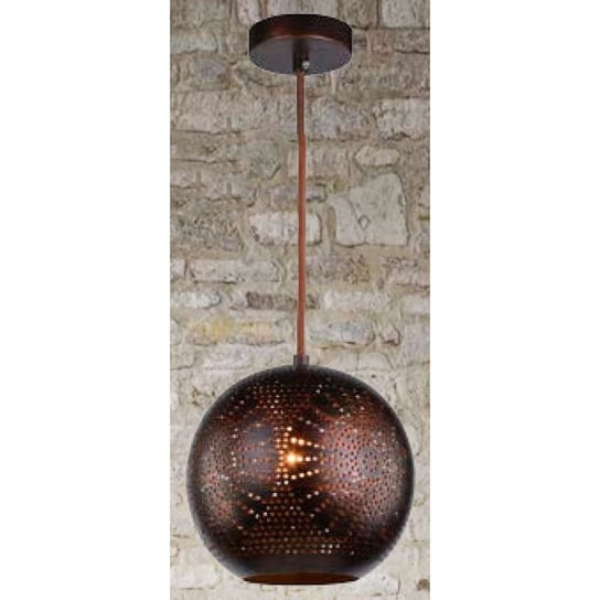 Orientalna LAMPA wisząca SFINKS 31-43283 Candellux ażurowa OPRAWA metalowa ZWIS marokański kula ball z wzorkami brązowa Candellux