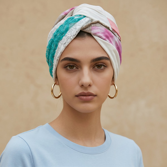 Orientalny turban szyty patchworkowo Inna marka