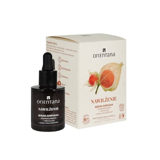 ORIENTANA - Ampułka/Serum Nawilżające - Ashwagandha Trehaloza Kwas Hialuronowy, 30ml Orientana