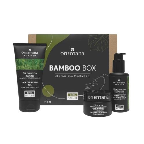 Orientana, Bamboo Box, Zestaw kosmetyków do pielęgnacji dla mężczyzn, 3 szt. Orientana