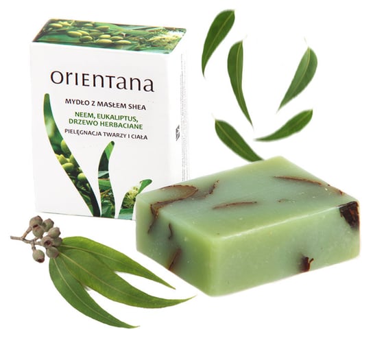Orientana, mydło z masłem shea, neem, eukaliptusem i drzewem herbacianym, 100 g Orientana