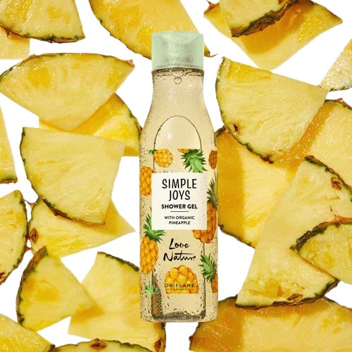 Oriflame, Żel pod prysznic Simple Joys Love Nature z organicznym ananasem, 250ml Oriflame