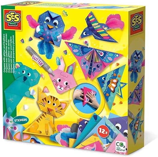 Origami Dla Dzieci Z Brokatem Ses Creative - Zabawki Kreatywne Dla Dziewczynek SES