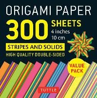 Origami Paper - Stripes and Solids - 4 inch - 300 sheets Opracowanie zbiorowe