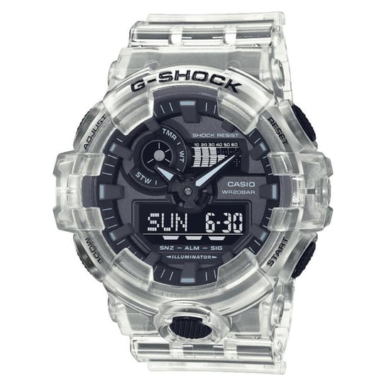 Original G-shock Classic White Skeleton GA-700SKE-7a - zegarek męski G-Shock