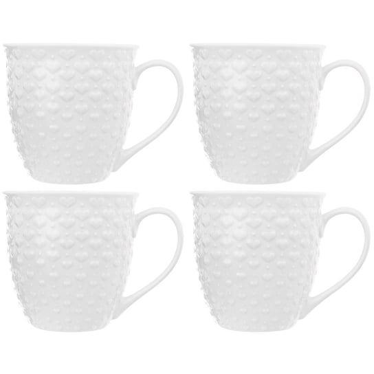 Orion Kubek ceramiczny z uchem do picia kawy herbaty napojów biały zestaw kubków 580 ml 4 szt. Orion