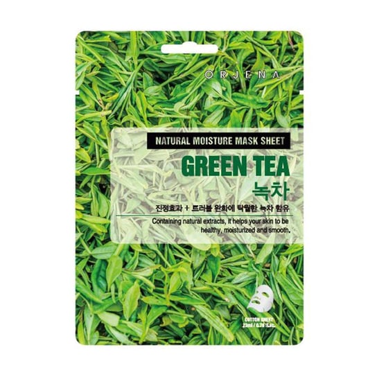 Orjena, Maska w płachcie kojąco-oczyszczająca z ekstraktem z zielonej herbaty, 23 ml Orjena