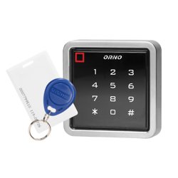 ORNO, Zamek szyfrowy dotykowy z czytnikiem kart i breloków zbliżeniowych, IP68, 1 przekaźnik 3A ORNO