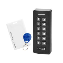 ORNO, Zamek szyfrowy z czytnikiem kart i breloków zbliżeniowych, IP20 , antracyt, funkcja gościa ORNO
