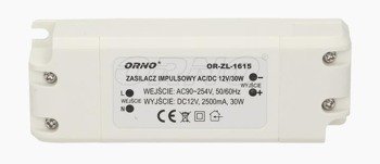 Orno, Zasilacz do LED 12V, 30W, IP20, OR-ZL-1615 ORNO