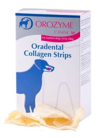 Orozyme-kolagenowe płatki czyszczące dla psa rozm M 141g Orozyme
