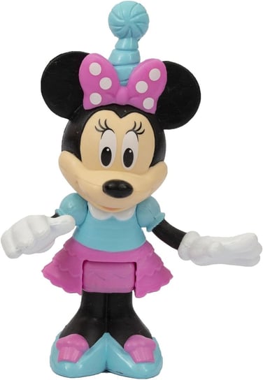 Oryginalna figurka Myszka Minnie w stroju imprezowym 8 cm dla dziewczynki 3+ Just Play