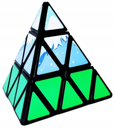 Oryginalna Kostka logiczna QiYi Snow Mountain Pyraminx + PODSTAWKA Kostkoland