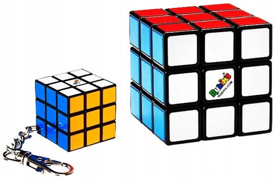 Oryginalna Kostka Rubika Rubiks Zestaw 3x3 brelok + PODSTAWKA Kostkoland
