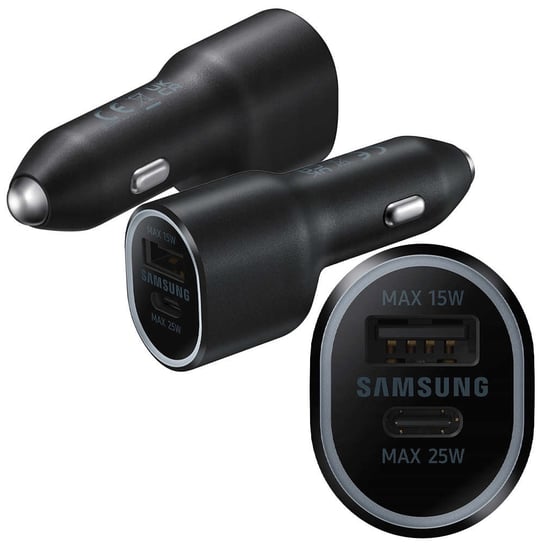 Oryginalna Ładowarka do samochodu Samsung EP-L4020NBEGEU USB + TYPE-C 15W/ 25W Czarna Inna marka