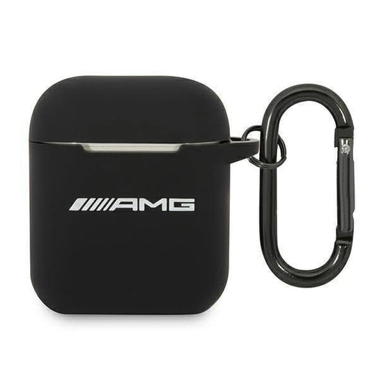 Oryginalne Etui APPLE AIRPODS AMG Silicone Big Logo (AMA2RBK ) czarne Mercedes