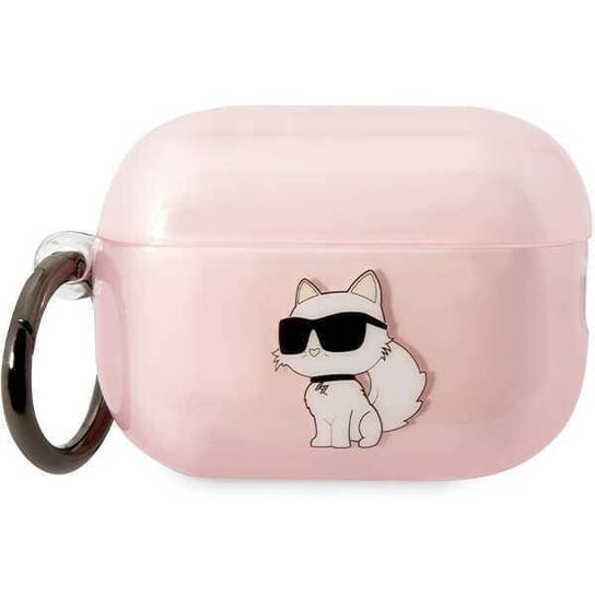 Oryginalne Etui Apple Airpods Pro 2 Karl Lagerfeld Ikonik Choupette (Klap2Hnchtcp) Różowe Karl Lagerfeld