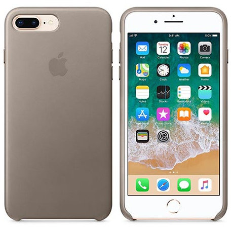 Oryginalne etui Apple na iPhone 8 Plus Leather Case - Skórzane Beżowy Apple