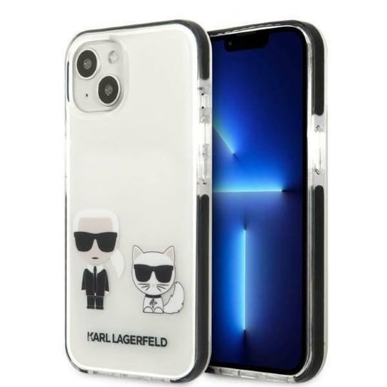 Oryginalne Etui Iphone 13 Karl Lagerfeld Hardcase Karl & Choupette Białe Karl Lagerfeld