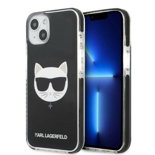 Oryginalne Etui Iphone 13 Mini Karl Lagerfeld Hardcase Choupette Head Czarne Karl Lagerfeld