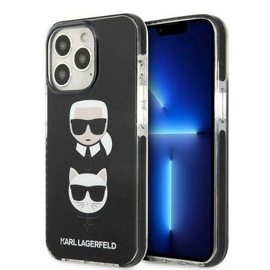 Oryginalne Etui IPHONE 13 PRO Karl Lagerfeld Hardcase Karl&Choupette Head czarne Karl Lagerfeld