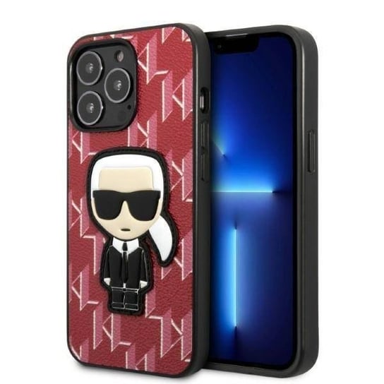 Oryginalne Etui IPHONE 13 PRO Karl Lagerfeld Hardcase Monogram Ikonik Patch czerwone Karl Lagerfeld