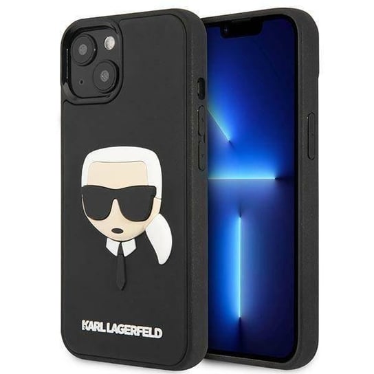 Oryginalne Etui IPHONE 14 Karl Lagerfeld Hardcase 3D Rubber Karl`s Head czarne Karl Lagerfeld
