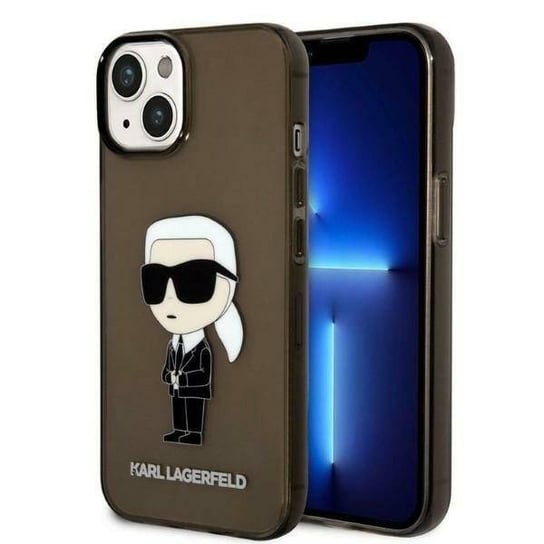 Oryginalne Etui IPHONE 14 Karl Lagerfeld Hardcase Ikonik Karl Lagerfeld (KLHCP14SHNIKTCK) czarne Karl Lagerfeld