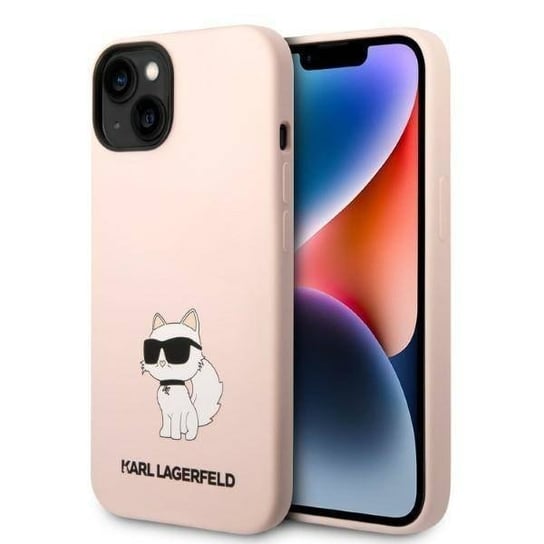 Oryginalne Etui IPHONE 14 Karl Lagerfeld Hardcase Silicone Choupette (KLHCP14SSNCHBCP) różowe Karl Lagerfeld