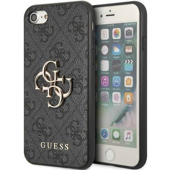 Oryginalne Etui IPHONE SE 2022 / SE 2020 / 7 / 8 Guess Hardcase 4G Big Metal Logo (GUHCI84GMGGR) szare GUESS