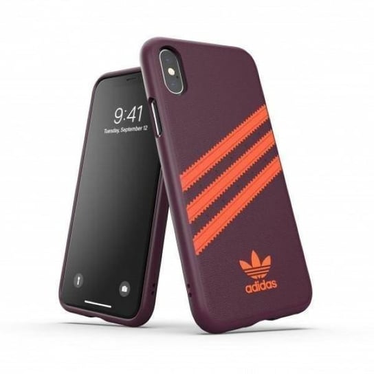 Oryginalne Etui IPHONE X / XS Adidas OR Moulded Case PU 40561 bordowe Adidas